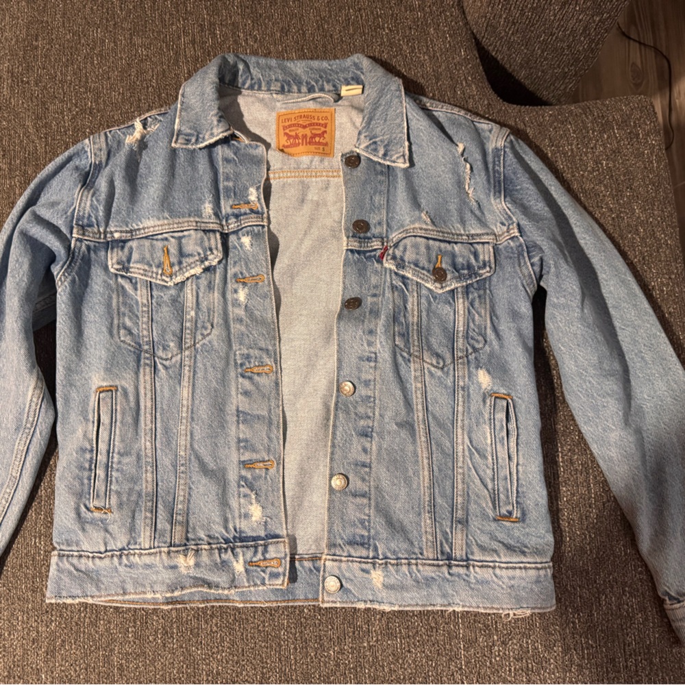 Levi's Light Blue Distressed Jean Jacket